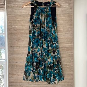 Floral sleeveless midi dress size 4